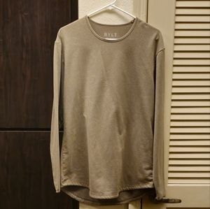 BYLT Snow Wash Drop-Cut Long Sleeve Medium Olive